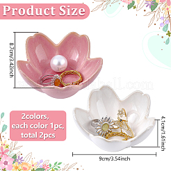 2Pcs 2 Colors Ceramic Dipping Sauce Dish&nbsp;AJEW-WR0003-98