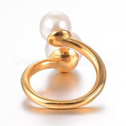 Ion Plating(IP) 304 Stainless Steel Finger Rings&nbsp;STAS-G067-09G-17mm