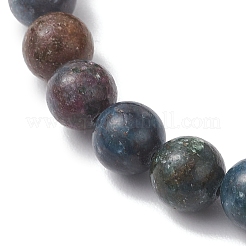 女性用天然サファイアビーズストレッチブレスレット  ラウンド  ビーズ：8mm  内径：2.05インチ（5.2cm）&nbsp;BJEW-JB13081