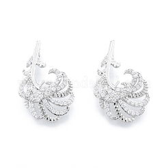 Brass Micro Pave Clear Cubic Zirconia Pendant&nbsp;KK-C006-16P