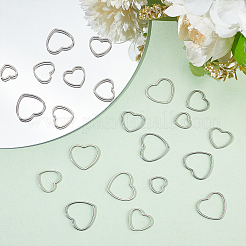 DIY 304 Stainless Steel Heart Dangle Earrings Making Kit&nbsp;DIY-DR0001-41