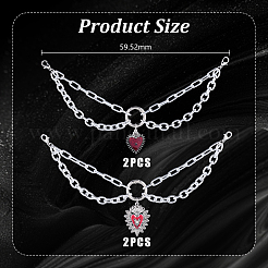 4Pcs 2 Styles Alloy Shoes Charms&nbsp;HJEW-DR00295
