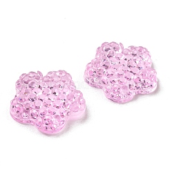 透明エポキシ樹脂カボション  花  パールピンク  13x13.5x3.5mm&nbsp;CRES-A053-17