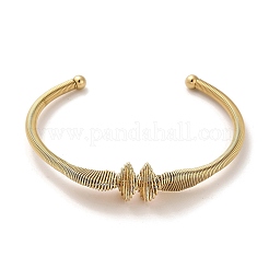 女性用ゴールド 304 ステンレススチール カフ バングル  菱形  内径：2-1/2x2インチ（6.2x5.1cm）&nbsp;BJEW-C050-01G-G