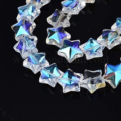 Electroplate Glass Beads Strand&nbsp;EGLA-S188-18-B03