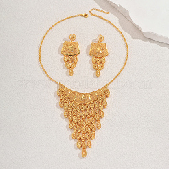 Brass Hollow Multi-layer Tassel Necklace & Earring Sets for Women Events&nbsp;ZU2503