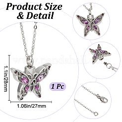 Stainless Steel Urn Ashes Necklace&nbsp;NJEW-CN0001-05B