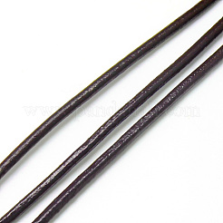 ラウンド牛革レザーコード  ブレスレットネックレス用レザーロープストリング  ココナッツブラウン  3mm  約100ヤード/バンドル&nbsp;WL-Q007-3mm-6