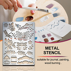 BBQ Daily Theme Stainless Steel Metal Stencils&nbsp;DIY-WH0289-054