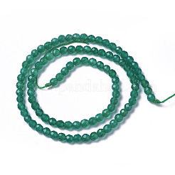 Natural Dyed & Heated Green Onyx Agate Beads Strands&nbsp;X-G-F596-12B-2mm