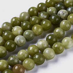 Natural Chinese Jade/Southern Jade Beads Strands&nbsp;G-G735-38-6mm