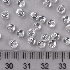 TOHO差し玉ビーズ  日本製シードビーズ  （101)つの透明な光沢  4.5x4x3mm  穴：1.2mm  約450 G /袋&nbsp;SEED-TM04-101