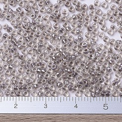 MIYUKIラウンドロカイユビーズ  日本製シードビーズ  （rr2195)トープライニングクリスタルab  11/0  2x1.3mm  穴：0.8mm  約1100PCS /ボトル  10 G /ボトル&nbsp;SEED-JP0008-RR2195