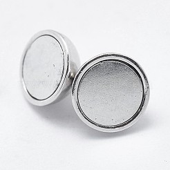 Anti-Tarnish Rhodium Plated 925 Sterling Silver Magnetic Clasps&nbsp;STER-F037-098P-8mm