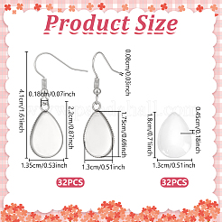 DIY 304 Stainless Steel Teardrop Dangle Earring Making Kits&nbsp;EJEW-UN0003-33