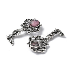 Angel Brass Natural Rhodonite Pendants&nbsp;KK-D361-02AS-28