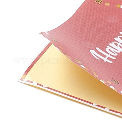 長方形お誕生日おめでとうテーマ紙ステッカー  粘着ステッカーラベル  封筒用  バブルメーラーとバッグ  文字模様  10.3x10.7x0.01cm  50個/袋&nbsp;DIY-B041-23B