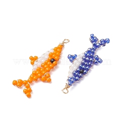 Glass Seed Beaded Pendants&nbsp;PALLOY-MZ01324