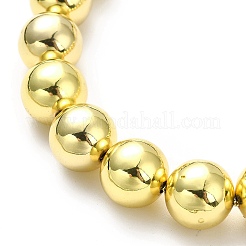 Rack Plating Brass Round Bead Slider Bracelets for Women&nbsp;X-BJEW-M232-01G-E