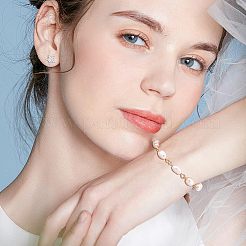 天然養殖淡水パールビーズ連売り  オーバル  ロージーブラウン  7~13x7~8mm  穴：0.8mm  100個/箱&nbsp;PEAR-FH0001-01