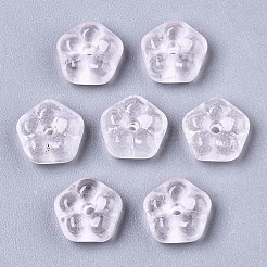 透明焼付塗料ガラスビーズ  花  パールピンク  6x3mm  穴：0.9mm&nbsp;DGLA-R052-002-A02