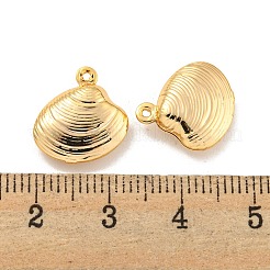 真鍮チャーム  18KGP本金メッキ  シェル形状  13.5x4.5mm  穴：1mm&nbsp;KK-U006-08G-04