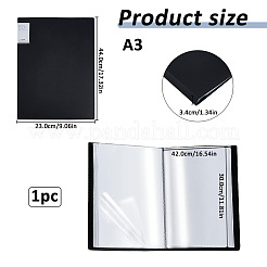 プラスチック製のファイルフォルダーの本  長方形  ブラック  440x320x34mm  内径：300x420mm&nbsp;OFST-WH0004-214A-1