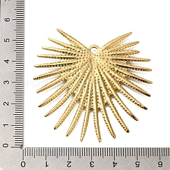 イオンプレーティング（IP）304ステンレスペンダント  ハートチャーム  18KGP本金メッキ  54x55x1.5mm  穴：3mm&nbsp;STAS-H225-01G