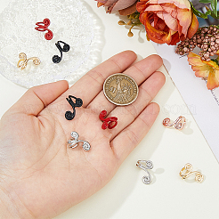 10Pcs 5 Colors Zinc Alloy Cuff Earrings for Women&nbsp;EJEW-HS0001-08