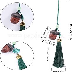 Acorn Wood Diffuser Pendant Decorations&nbsp;HJEW-WH0042-54B