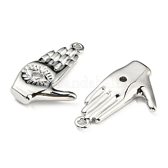 Brass Micro Pave Clear Cubic Zirconia Pendants&nbsp;ZIRC-L077-042P