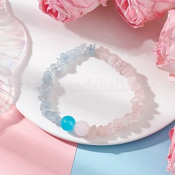 3Pcs 3 Styles Baking Paint Imitation Jade Glass Round Beaded Stretch Bracelets for Women&nbsp;BJEW-JB12158