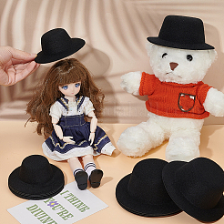 10個 2スタイル EVA生地 ピルボックス スチュワーデス ファシネーター 帽子ベース 帽子用  ブラック  102~134x48mm  内径：54.5~80.5mm  5個/スタイル&nbsp;DIY-AR0004-81