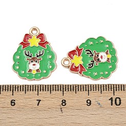 Christmas Alloy Enamel Pendants&nbsp;FIND-I067-02KCG-11