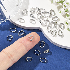 シェグレース ブラス スナップオン ベイル  カドミウムフリー＆ニッケルフリー＆鉛フリー  プラチナ  7.5x5x2.5mm  穴：6x4mm&nbsp;XGRQ1U695-364P