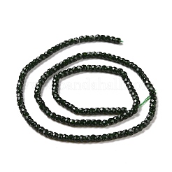 合成グリーンゴールドストーン金砂石ビーズ連売り  多面カット  ロンデル  3x2mm  穴：0.6mm  約166個/連  37cm&nbsp;G-H280-06