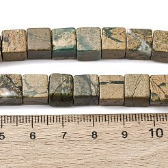 Natural Verdite Stone Beads Strands&nbsp;G-B155-C11-8x8mm