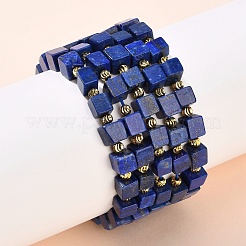 Natural Lapis Lazuli Beads Stretch Bracelets&nbsp;BJEW-F523-02B