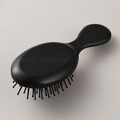 プラスチッククッションマッサージヘアブラシ  頭皮マッサージとヘアケア  ブラック  137x55.5x35mm&nbsp;AJEW-WH0410-394