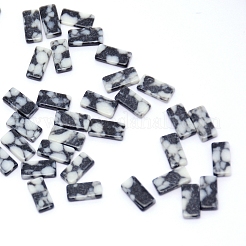 合成ターコイズカボション  ネイルアートの装飾の付属品  長方形  ブラック  8x4x1.8mm  100個/袋&nbsp;MRMJ-WH0065-94A
