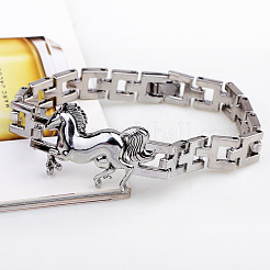 Horse Zinc Alloy Panther Chain Bracelets for Men&nbsp;FS-WG7867A-01