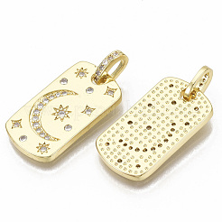 Brass Micro Pave Cubic Zirconia Pendants&nbsp;ZIRC-T014-020-NF