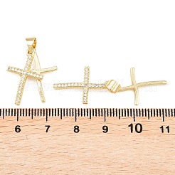 Brass Micro Pave Cubic Zirconia Pendants&nbsp;KK-C162-103A-G