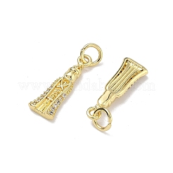 Religion Brass Micro Pave Clear Cubic Zirconia Pendants&nbsp;KK-K420-01B-G