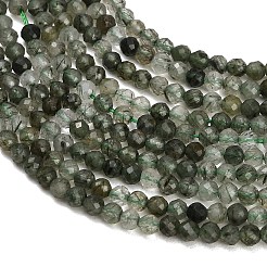 Natural Green Rutilated Quartz Beads Strands&nbsp;GG-CBA9722-A05-3mm