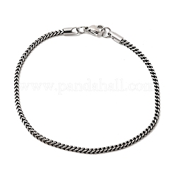 304 Stainless Steel Curb Chian Bracelets for Women Men&nbsp;BJEW-K240-12A-AS