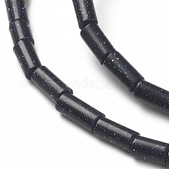 Synthetic Blue Goldstone Beads Strands&nbsp;G-B004-A03