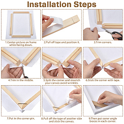 木製の油絵用額縁  長方形  バリーウッド  300x200x23mm&nbsp;DIY-WH0671-376A