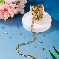 DIY 304 ステンレススチール 楕円形リンクチェーン ネックレス/ブレスレット作成キット  18KGP本金メッキ  13.5x6.5mm&nbsp;DIY-TA0012-75