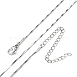 10mm 304ステンレススチール製ベネチアンチェーンネックレス 1個  変色なし  ステンレス鋼色  19.69インチ（50cm）&nbsp;NJEW-G203-07P